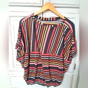 Ivy Jane Colorful Striped Blouse SMALL/ MEDIUM
